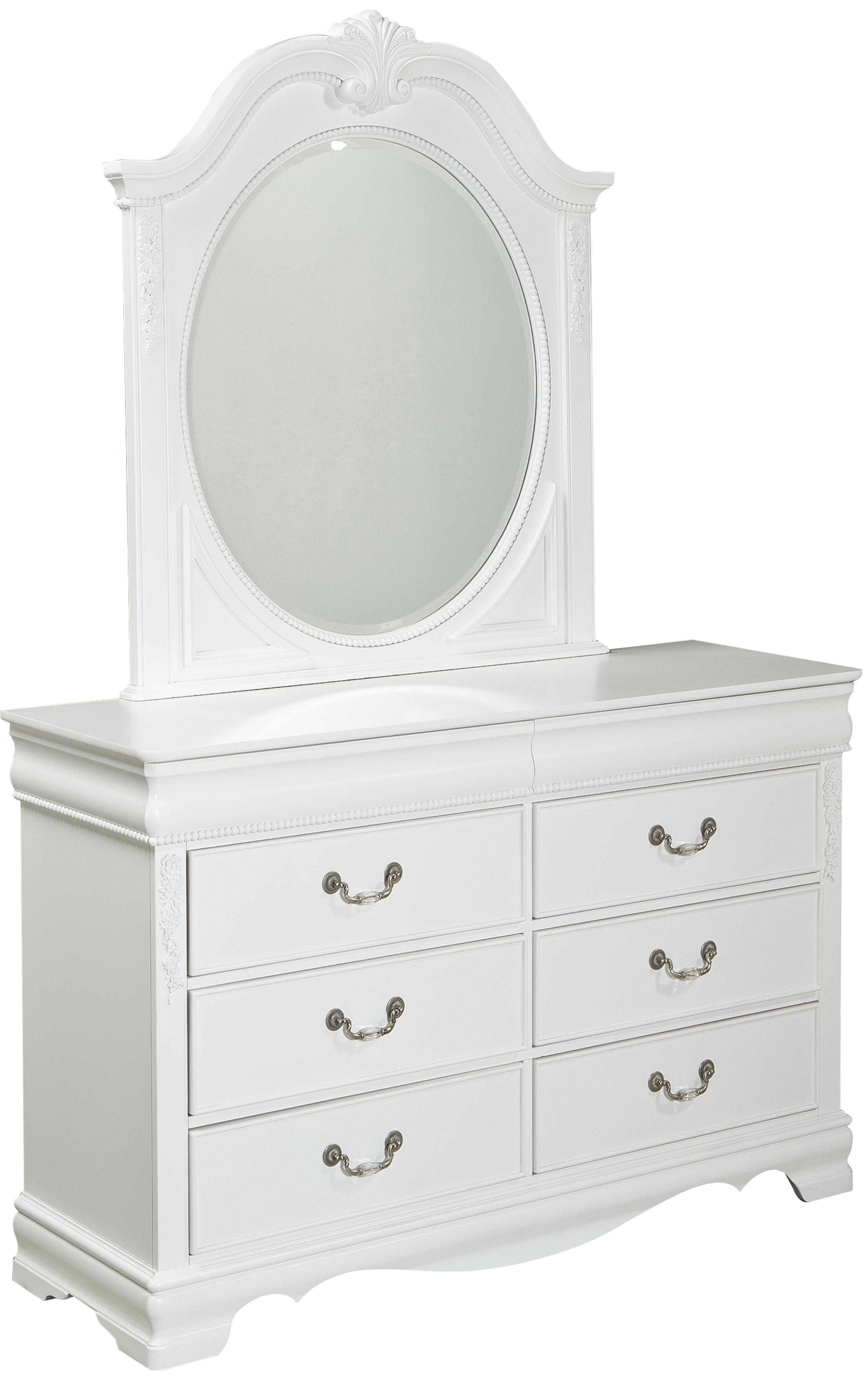 Standard Furniture Jessica 93459 8 Drawer Dresser with Scrolled